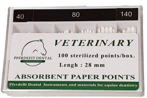 Paper Points 28mm, Box Of 100 Assorted Sizes - Equine Blades Direct