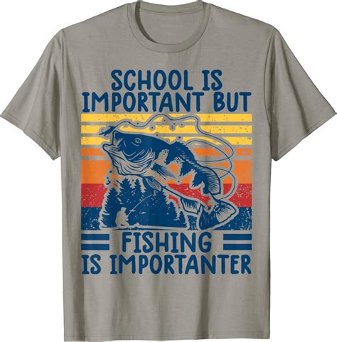 funny fishing shirts for boys vintage fishing shirt for kids T-Shirt: Amazon.co.uk: Clothing