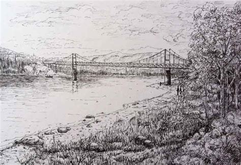 Landscape Drawing in Ink by Malvina James - Drawing Academy | Drawing Academy