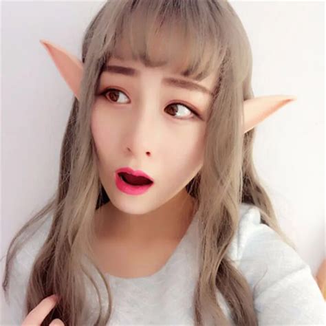 Abbyfrank Lovely Mysterious Angel Elf Ears Halloween Toys Cosplay Accessories Girls Latex Soft ...