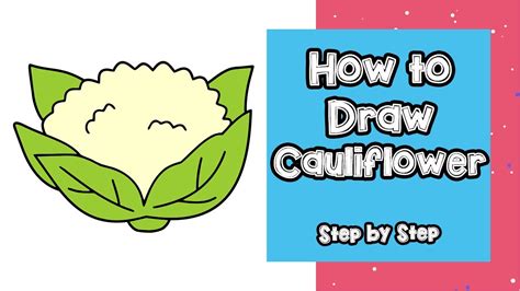 4 Steps to Draw a Cauliflower | how to draw a Cauliflower | Step by ...