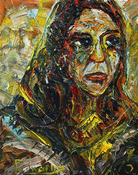 Portrait Woman Expressionism Oil Painting-abstract wall art-abstract expressionism-modern art ...