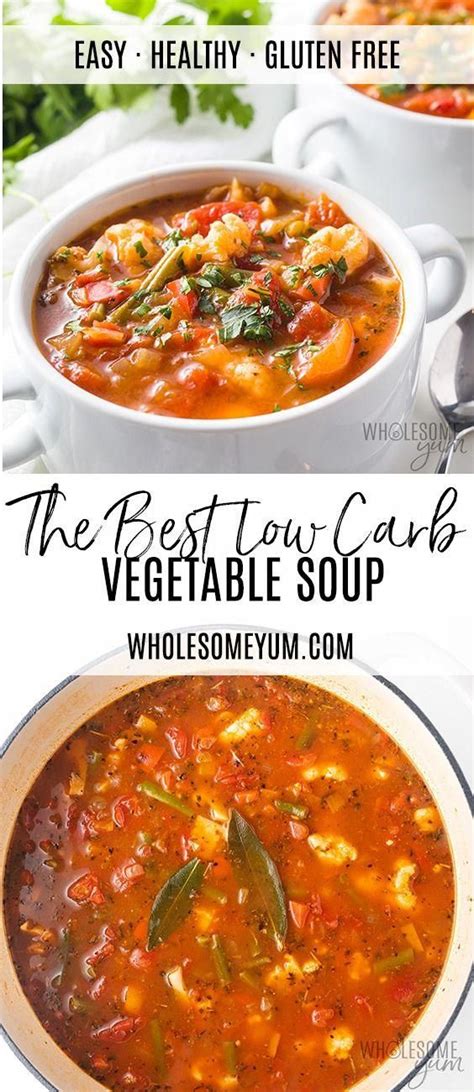 Low Carb No Sugar Diet Recipes #HealthyLowFatRecipes | Best vegetable soup recipe, Low carb ...