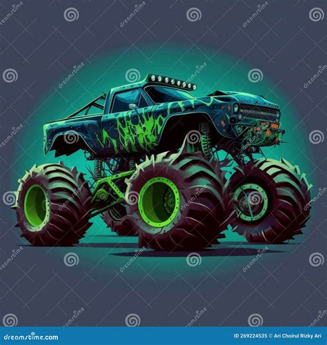 Monster truck vector logo stock illustration. Illustration of monster - 269224535