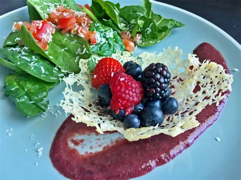 Berries in a Parmesan Cup with a Berry Gastrique – Recipe Remixes