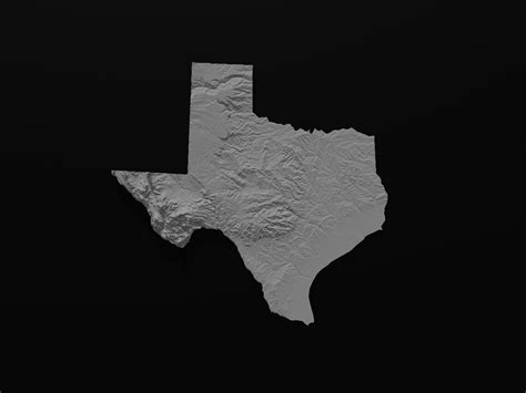 Texas Topographic Map 3D Model Stl for CNC and 3D Printing - Etsy Ireland