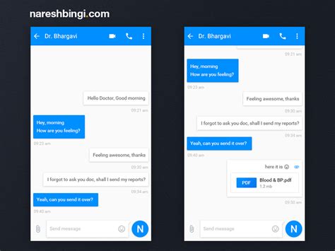 Messenger For Health Service App by Naresh Bingi on Dribbble