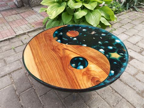 Round epoxy table | Walnut table | Resin table, Coffee table wood, Wood resin table