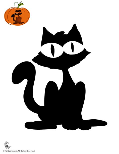 Black Cat Pumpkin Stencil | Woo! Jr. Kids Activities