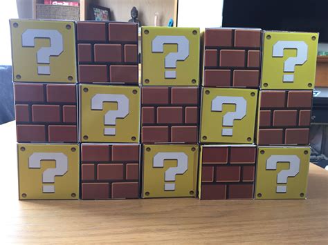 Mario bricks and question mark box- used the digital template found almost everywhere in the ...