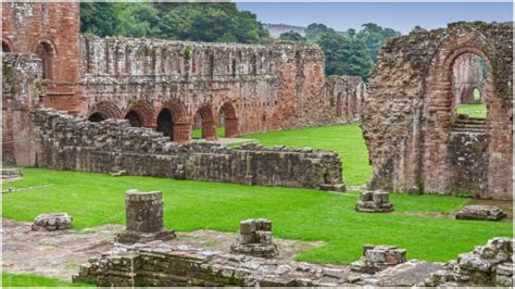 The ruins of Furness Abbey and the ghostly headless monk on horseback ...