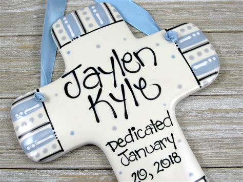 Baby Boy Dedication Gifts // Personalized Dedication Cross in - Etsy