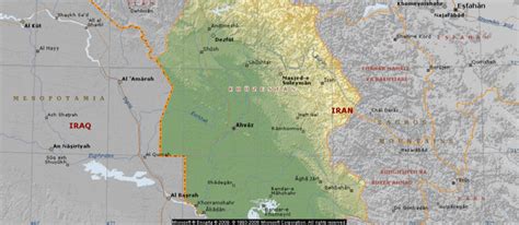 The map of the Province of Khuzestan (source: Microsoft ® Encarta ®... | Download Scientific Diagram