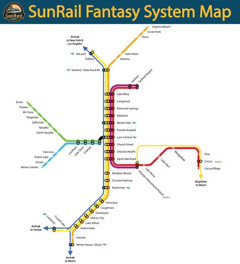 [OC] A fantasy SunRail System Map : r/orlando