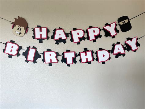 Roblox Birthday Banner/ Roblox Party Decorations/ Roblox - Etsy