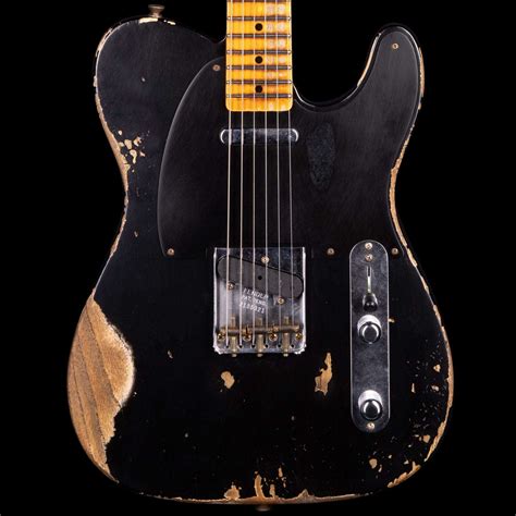 Fender Custom Shop 1952 Telecaster Heavy Relic Black Streamline U Neck - WildCat Guitars