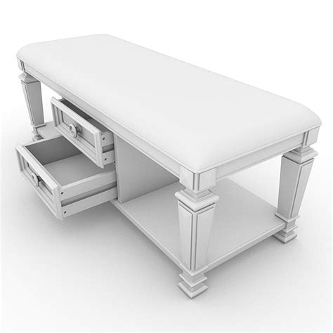 storage bench cushion 3d model