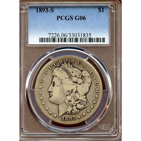 US 1893-S Morgan Silver Dollar, Key Date! PCGS Good-6