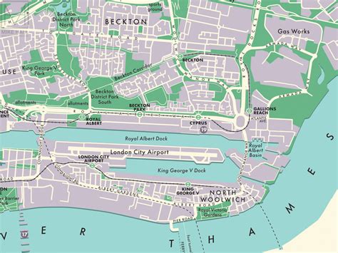 Newham (London borough) retro map giclee print – Mike Hall Maps ...