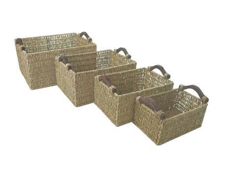Strong Metal Frame Seagrass Deep Rectangle Kitchen Storage Empty Hamper Basket | eBay