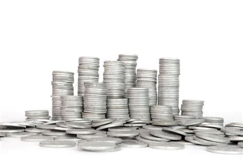 Stack Silver Coin, Success stock photo. Image of savings - 31823572