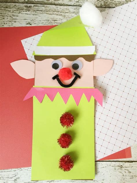 Christmas Elf Brown Paper Bag Craft for Kids