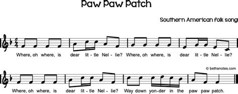 Paw Paw Patch - Beth's Notes