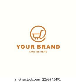 Shopping Cart Logo Inside Symbol Suitable Stock Vector (Royalty Free ...