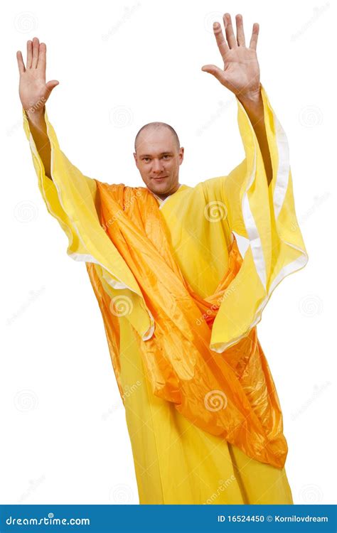 Monk with Open Raised Palms Stock Photo - Image of dictatorship, raised: 16524450