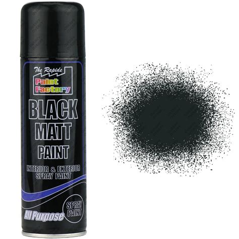 1 x All Purpose Black Matt Spray Cans 250ml Spray Paint Interior ...