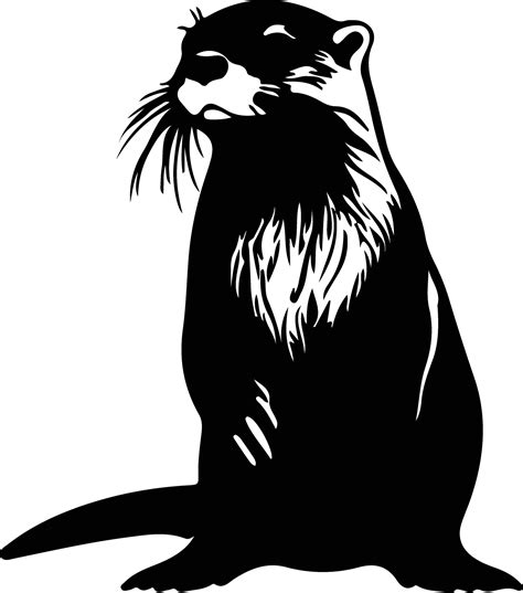 otter sea black silhouette 38102088 Vector Art at Vecteezy