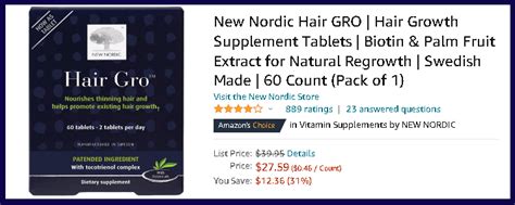 My Review: New Nordic Hair Gro (Ingredients, Side Effects) - Does It Work? - Supplementox