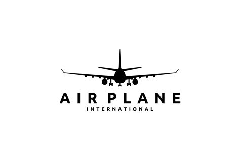 Aircraft or Airplane Logo Icon on White Graphic by quatrovio · Creative Fabrica