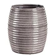 Evergreen Ribbed Metal Planter - Shop Patio & Outdoor at H-E-B