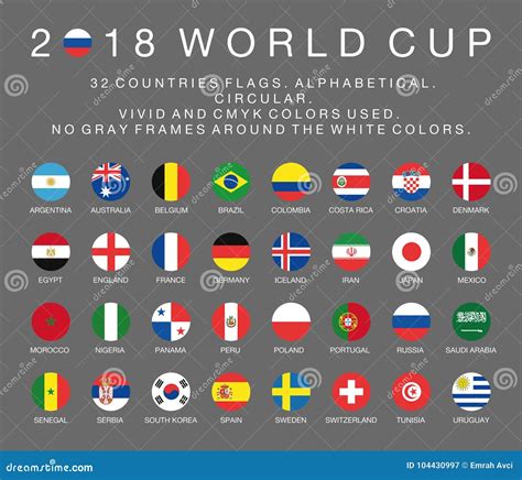 Fifa World Cup 2018 Flags of 32 Countries Editorial Photography ...