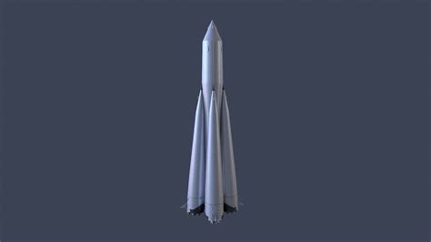 3D model Sputnik Rocket and Sputnik Satellite VR / AR / low-poly | CGTrader