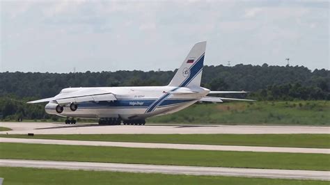 Antonov An-124 takeoff from RDU airport - YouTube