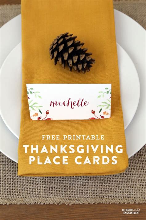 Thanksgiving Place Card and Tent Card Printables