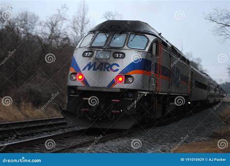 MARC Train editorial stock image. Image of metropolitan - 191010429