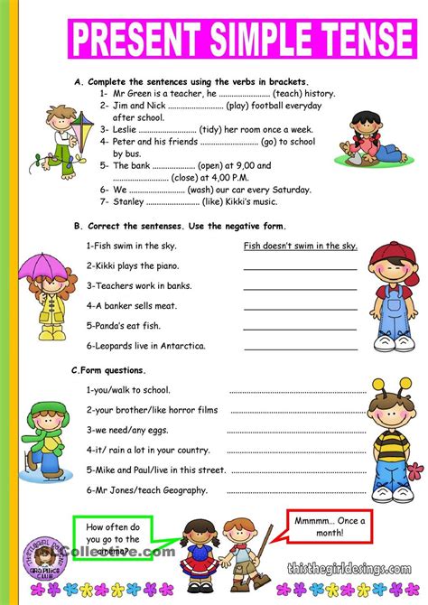 Present Simple Practice Worksheet