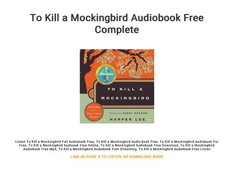 To Kill a Mockingbird Audiobook Free Complete by AlbertaKathlyn - Issuu