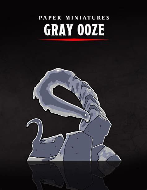 Printable Gray Ooze Paper Miniature for D&D, Dungeons and Dragons, Pathfinder, and other ...