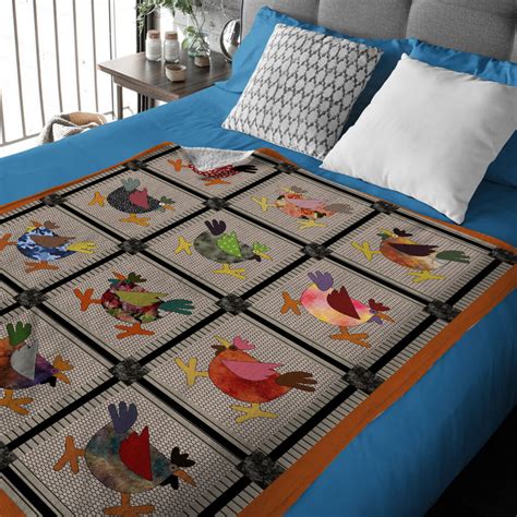 Custom Chicken Quilt Bedding Set: Personalize with Your Favorite Quote - Bluefink