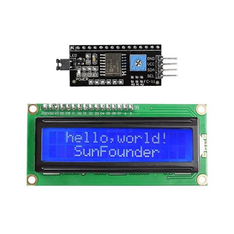 Sunfounder Iic/i2c/twi 1602 Serial Lcd Module Display For Arduino Uno R3 Mega 2560 Diy ...