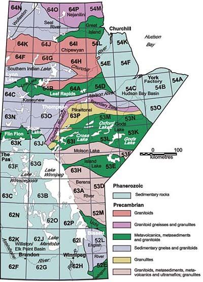 NTS Map and Principal Geological Domains | Resource Development ...