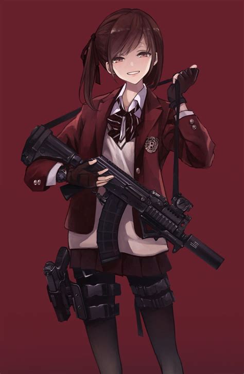 Anime Girl With Gun