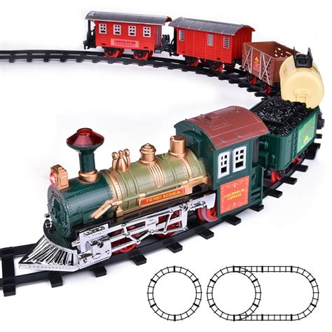 Fun Little Toys Ready to Play Classic Electric Train Toy Battery Powered Model Train Set ...