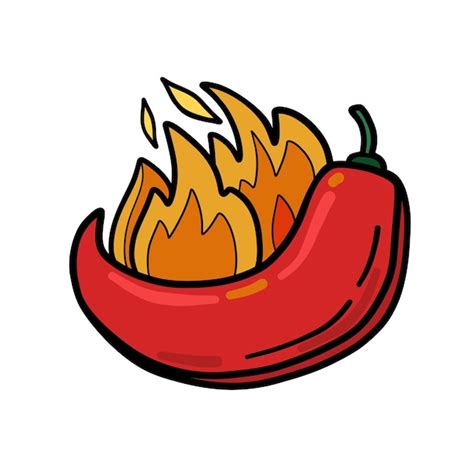 Premium Vector | Hot chili pepper vector illustration spicy red chili pepper drawing hot pepper ...