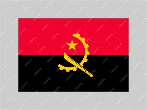 Premium Vector | Angola flag official colors and proportion vector ...