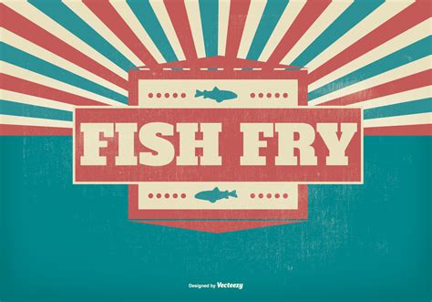 Fish Fry Retro Illustration 119262 Vector Art at Vecteezy